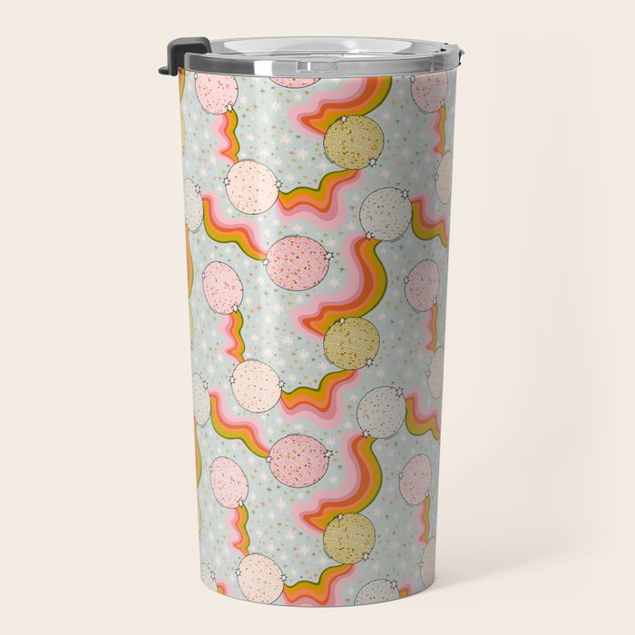 Disco Ball Print Travel Mug Gallery Image 3