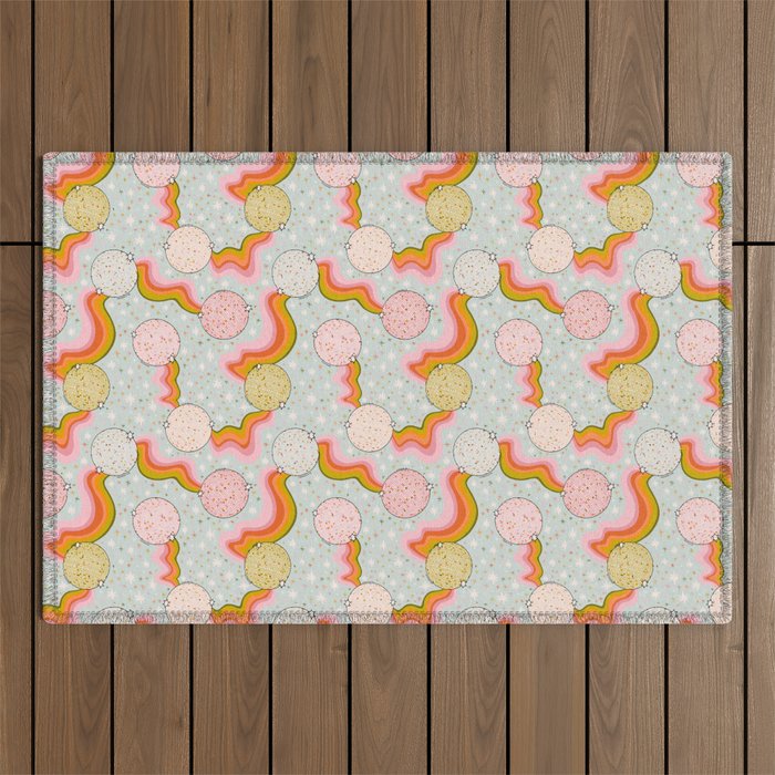 Disco Ball Print Outdoor Rug Gallery Image 1