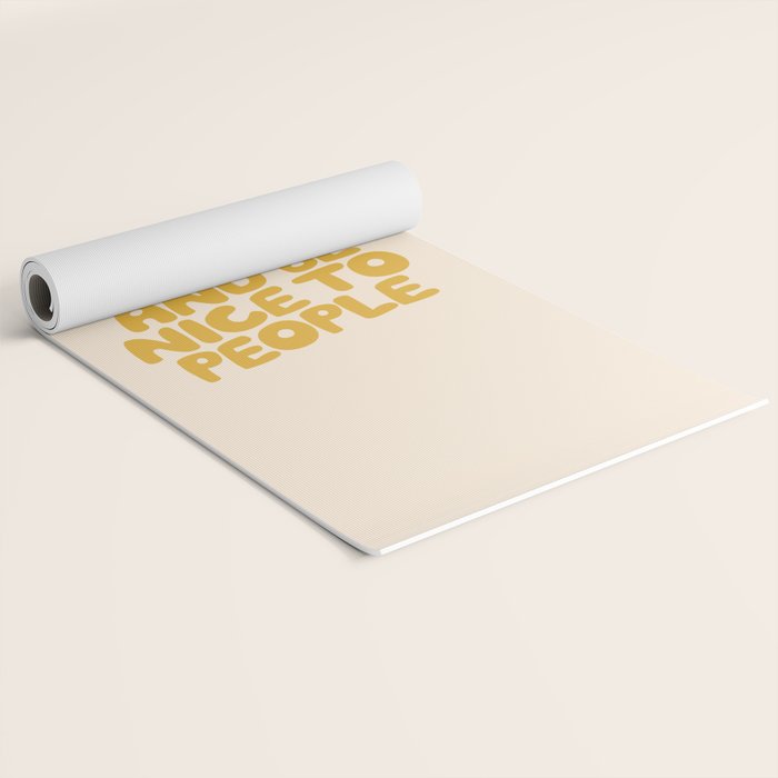 Work Hard and Be Nice to People Yoga Mat Gallery Image 2