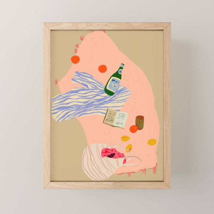 BEACH PICNIC Mini Art Print Gallery Image 1