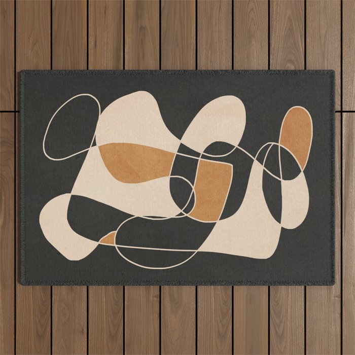 Modern Abstract Minimal Art 25 Outdoor Rug Gallery Image 1