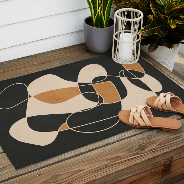 Modern Abstract Minimal Art 25 Outdoor Rug Gallery Image 2