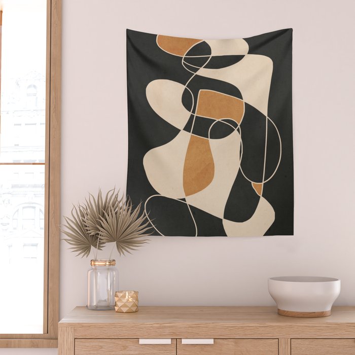 Modern Abstract Minimal Art 25 Wall Tapestry Gallery Image 2