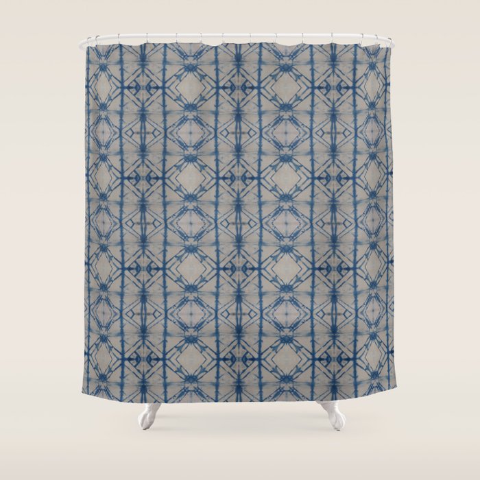 Shibori Mirror Shower Curtain Gallery Image 1