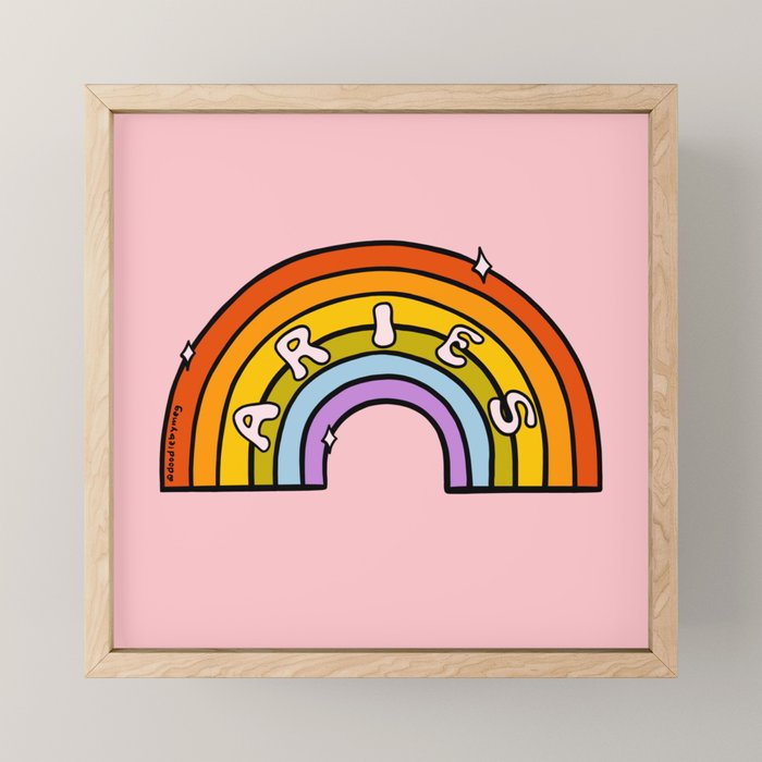 Aries Rainbow Mini Art Print Gallery Image 1