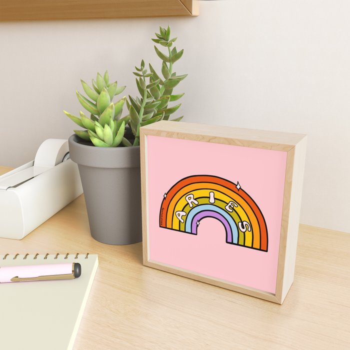 Aries Rainbow Mini Art Print Gallery Image 2