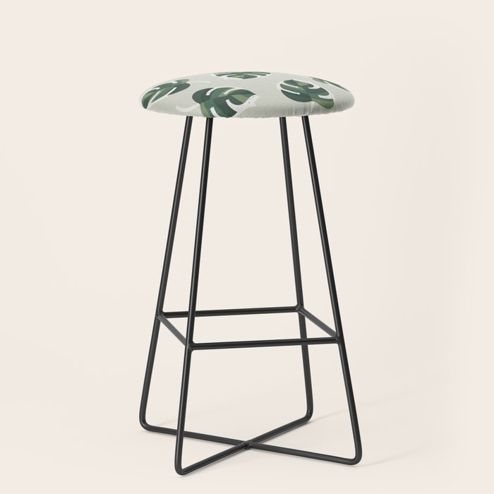 Monstera Cat pattern 1 Stool Gallery Image 1