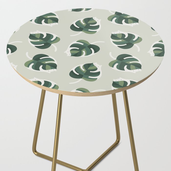 Monstera Cat pattern 1 Side Table Gallery Image 2