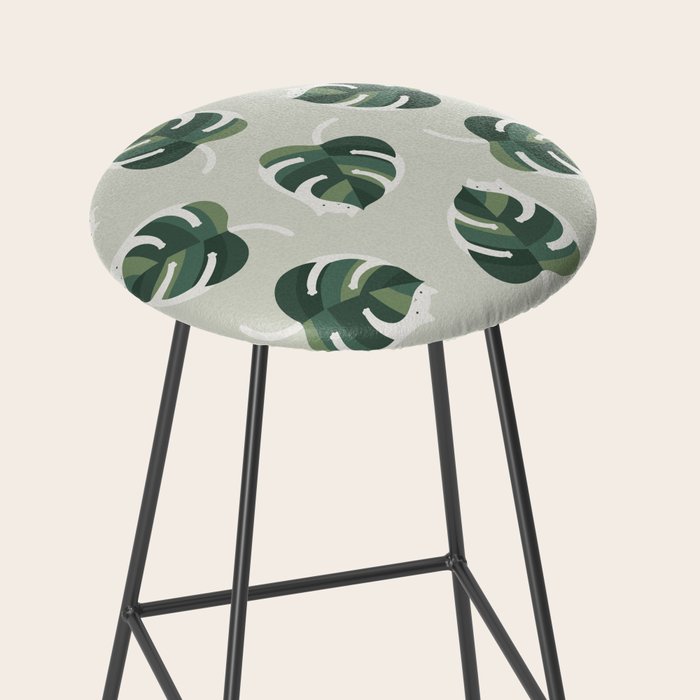 Monstera Cat pattern 1 Stool Gallery Image 2