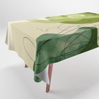 relations in green boho lines & shapes Tablecloth Gallery Image 1