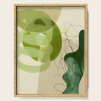 relations in green boho lines & shapes Serving Tray Gallery Image 1