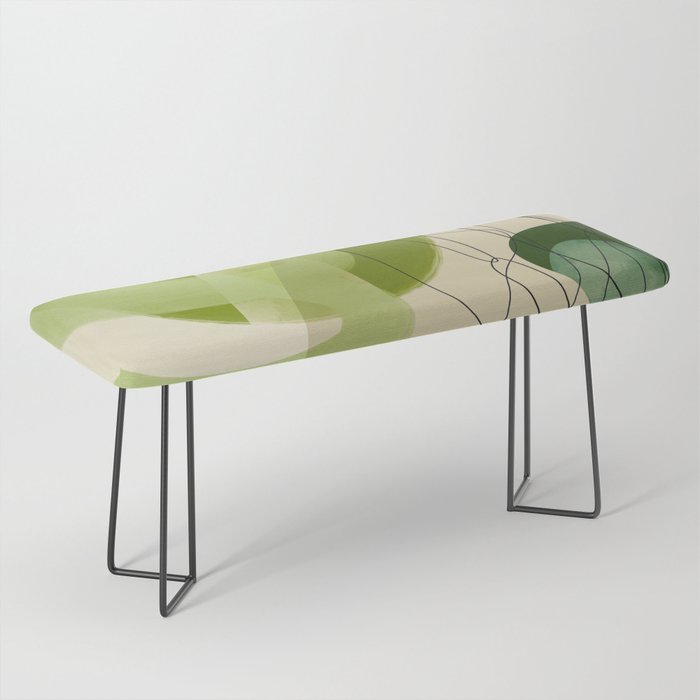 relations in green boho lines & shapes Bench Gallery Image 1