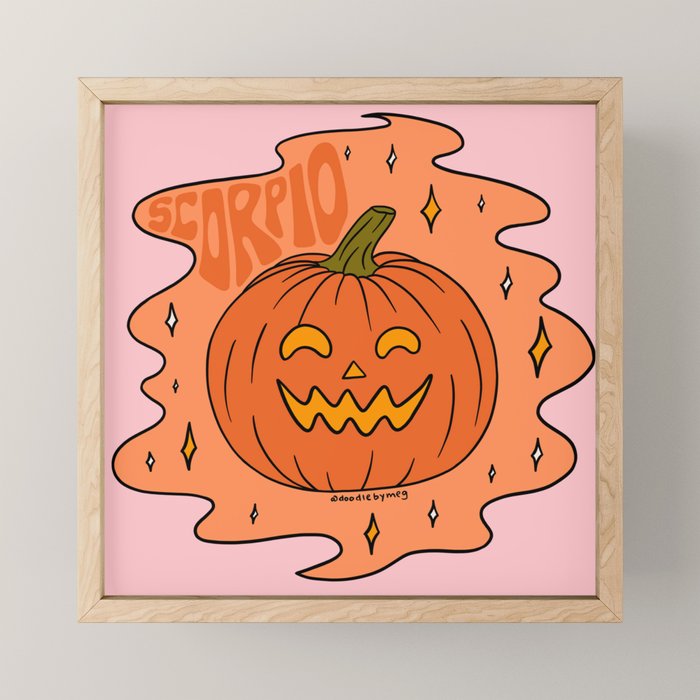 Scorpio Jack O Lantern Mini Art Print Gallery Image 1