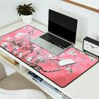 Van Gogh Timeless Almond Blossoms: White Blooms on a Classic Sweet Pink Canvas Desk Mat Gallery Image 2