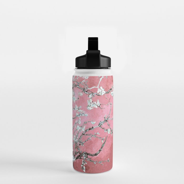 Van Gogh Timeless Almond Blossoms: White Blooms on a Classic Sweet Pink Canvas Water Bottle Gallery Image 2