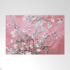 Van Gogh Timeless Almond Blossoms: White Blooms on a Classic Sweet Pink Canvas Welcome Mat Gallery Image 1