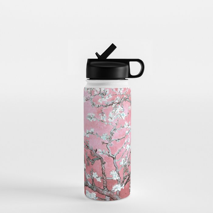 Van Gogh Timeless Almond Blossoms: White Blooms on a Classic Sweet Pink Canvas Water Bottle Gallery Image 1