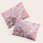 Van Gogh Timeless Almond Blossoms: White Blooms on a Classic Sweet Pink Canvas Pillow Sham Gallery Image 3