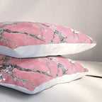 Van Gogh Timeless Almond Blossoms: White Blooms on a Classic Sweet Pink Canvas Pillow Sham Gallery Image 3