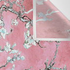 Van Gogh Timeless Almond Blossoms: White Blooms on a Classic Sweet Pink Canvas Wall Tapestry Gallery Image 3