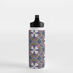 apache, tribal pattern in grey Water Bottle Gallery Image 3
