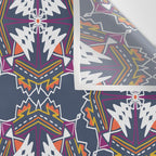 apache, tribal pattern in grey Wall Tapestry Gallery Image 3