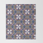apache, tribal pattern in grey Throw Blanket Gallery Image 2