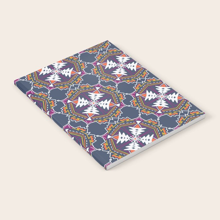 apache, tribal pattern in grey Notebook Gallery Image 2