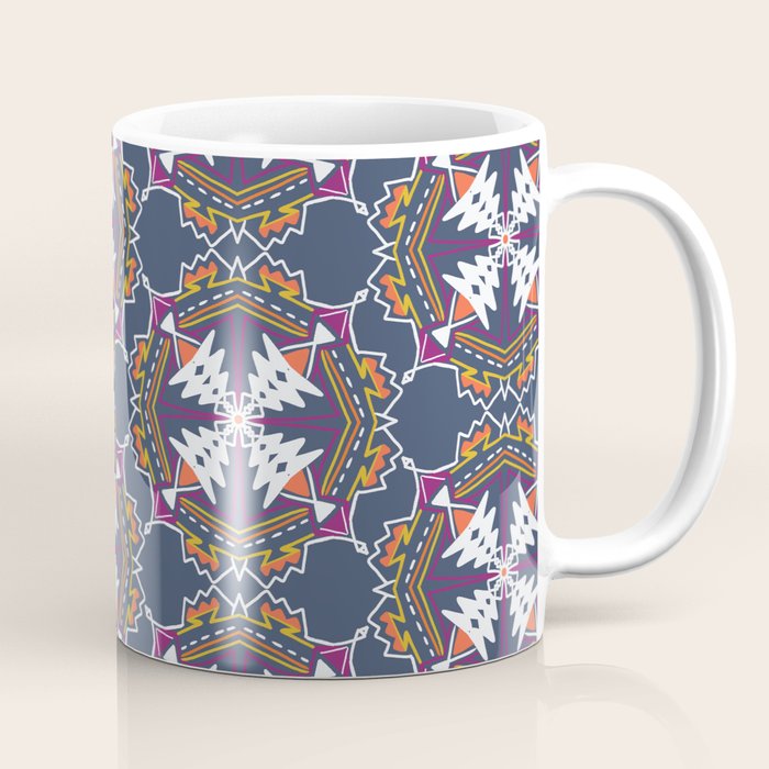 apache, tribal pattern in grey Coffee Mug Gallery Image 1