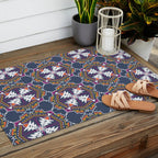 apache, tribal pattern in grey Outdoor Rug Gallery Image 2