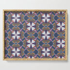 apache, tribal pattern in grey Serving Tray Gallery Image 1