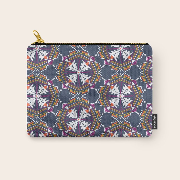 apache, tribal pattern in grey Carry All Pouch Gallery Image 1