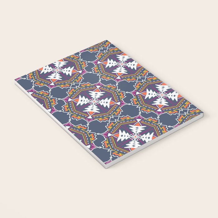 apache, tribal pattern in grey Notebook Gallery Image 3