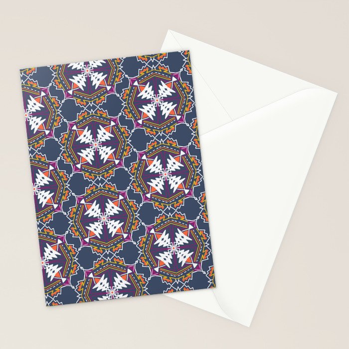 apache, tribal pattern in grey Stationery Card Gallery Image 2