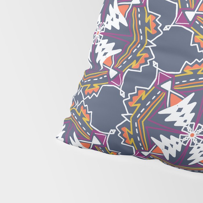 apache, tribal pattern in grey Pillow Sham Gallery Image 4