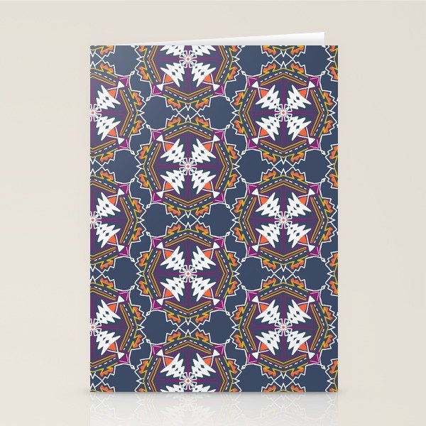 apache, tribal pattern in grey Stationery Card Gallery Image 1
