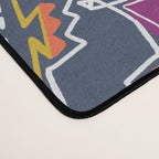 apache, tribal pattern in grey Desk Mat Gallery Image 4