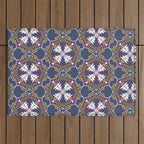 apache, tribal pattern in grey Outdoor Rug Gallery Image 1
