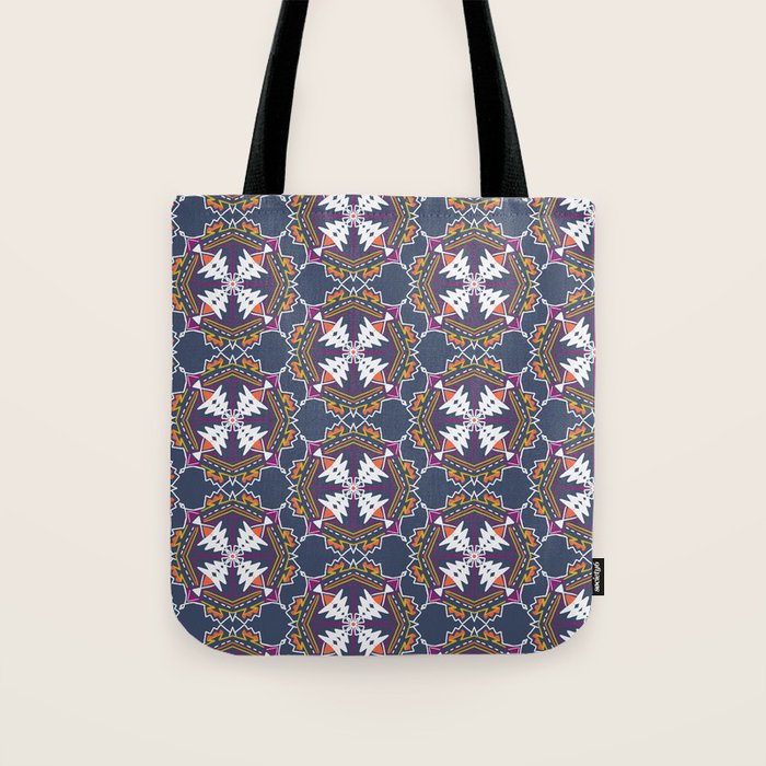 apache, tribal pattern in grey Tote Bag Gallery Image 1