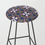 apache, tribal pattern in grey Stool Gallery Image 2