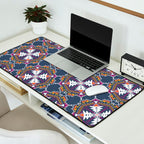 apache, tribal pattern in grey Desk Mat Gallery Image 2