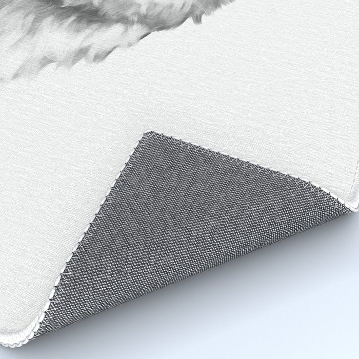 Sneaky Llama Black and White Rug Gallery Image 4