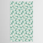 Drifting Daisies #2 - green tangerine Tablecloth Gallery Image 2