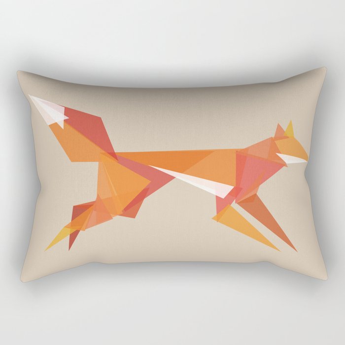 Fractal geometric fox Rectangular Pillow Gallery Image 1