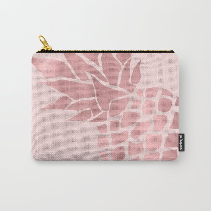 Big Pineapple in Pink Carry All Pouch Gallery Image 1