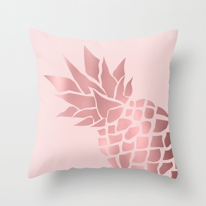 Big Pineapple in Pink Throw Pillow Gallery Image 6