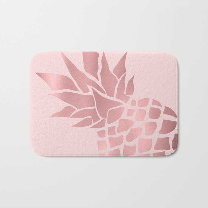 Big Pineapple in Pink Bath Mat Gallery Image 1