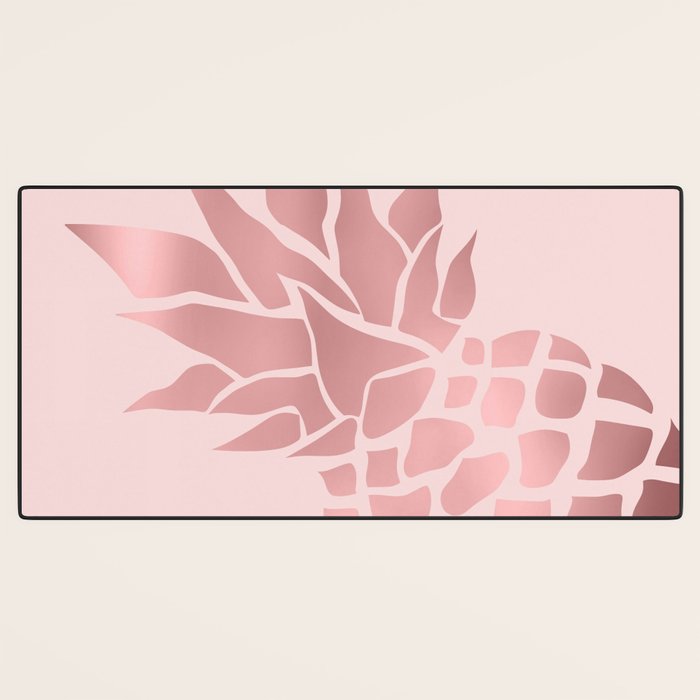 Big Pineapple in Pink Desk Mat Gallery Image 3