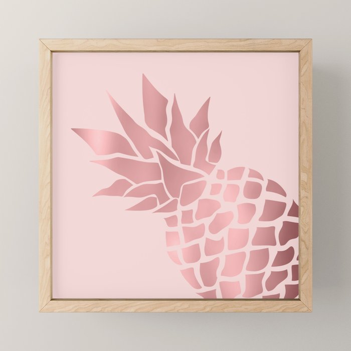 Big Pineapple in Pink Mini Art Print Gallery Image 1