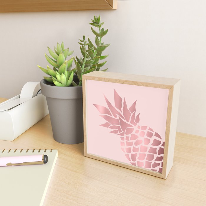Big Pineapple in Pink Mini Art Print Gallery Image 2